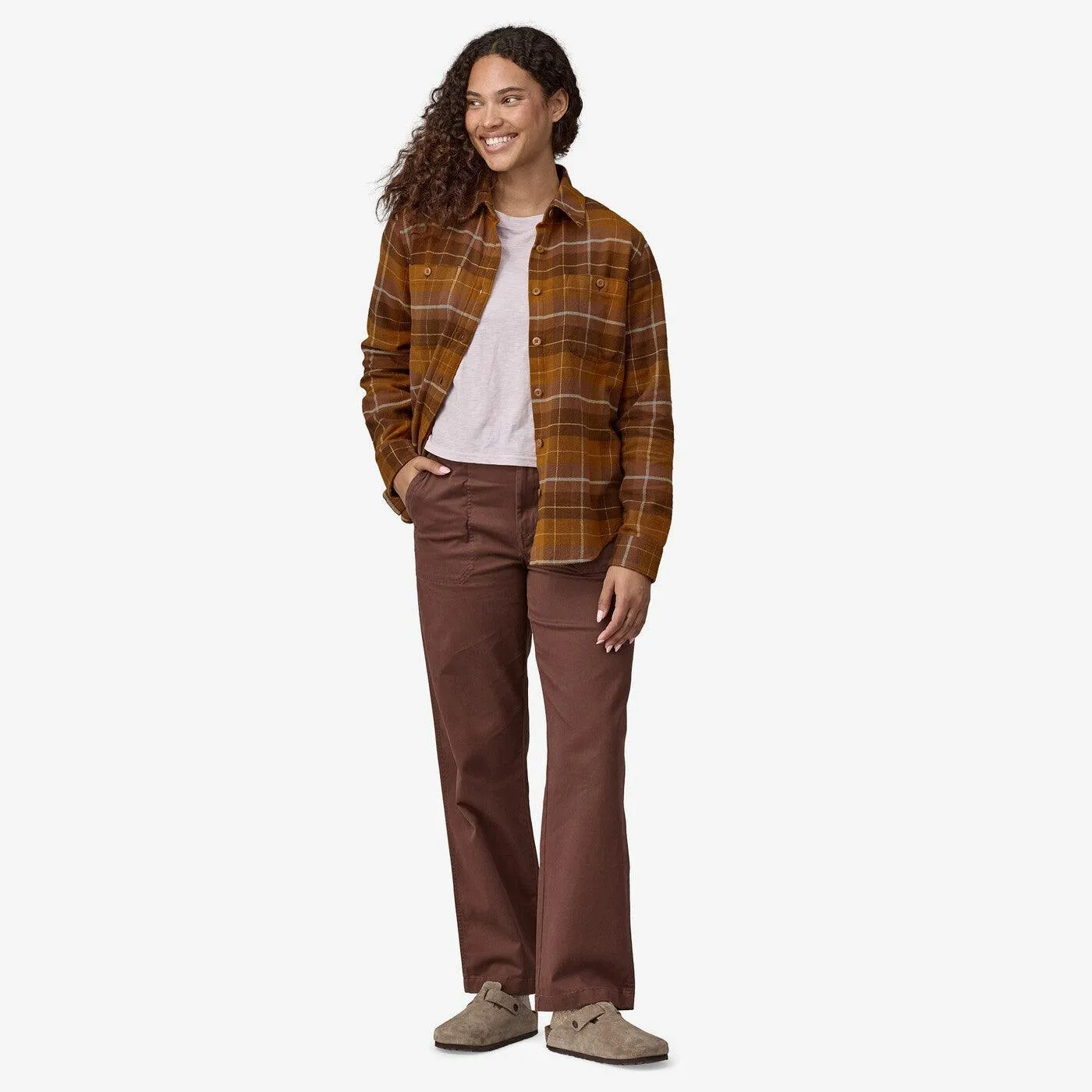 Patagonia Fjord Flannel Shirt Happy Camper: Shelter Brown