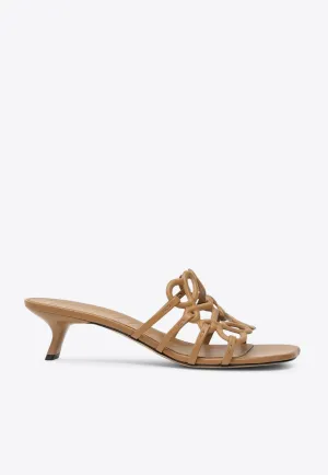 Petal Anagram 45 Leather Slides