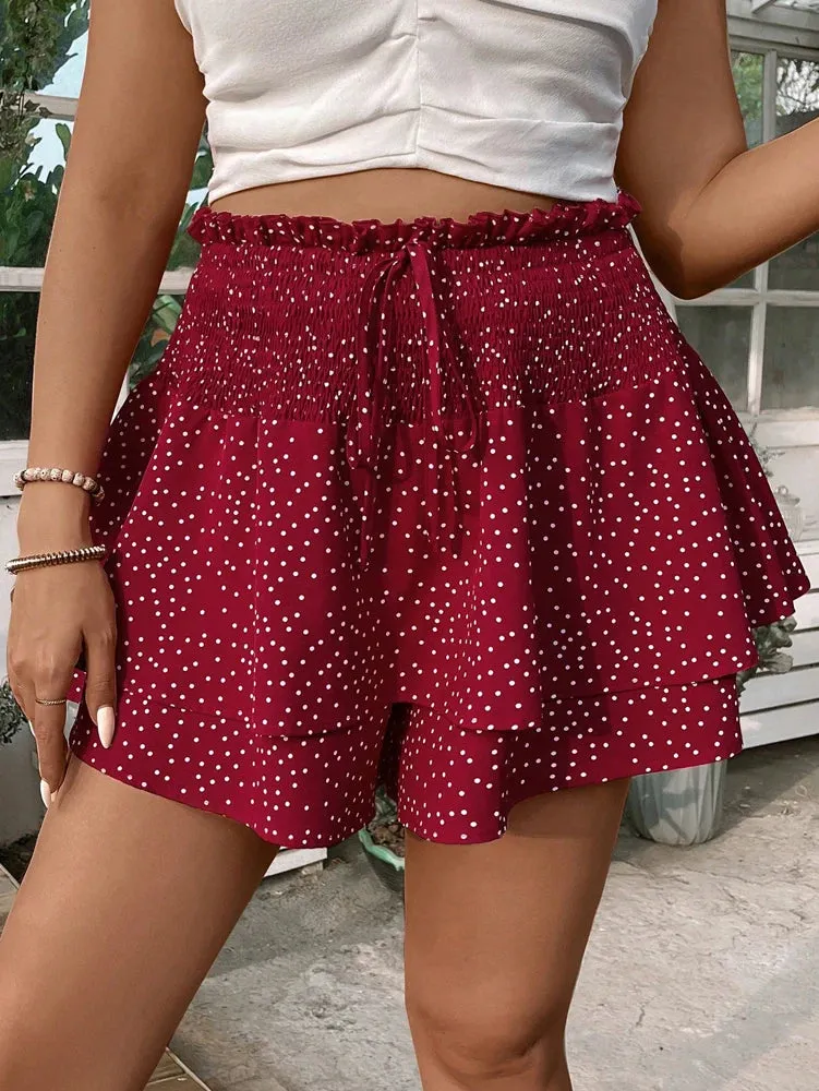 Plus Size 2025 Summer New Polka Dot Print
