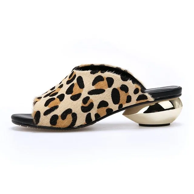 Plus size 33-43 New Women sandals round heels open toe slingback summer shoes ladies dress shoes female mules