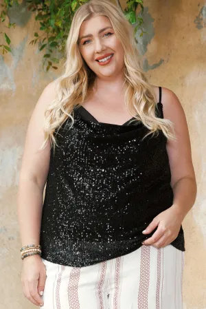Plus Size Drape Neck Tank Top