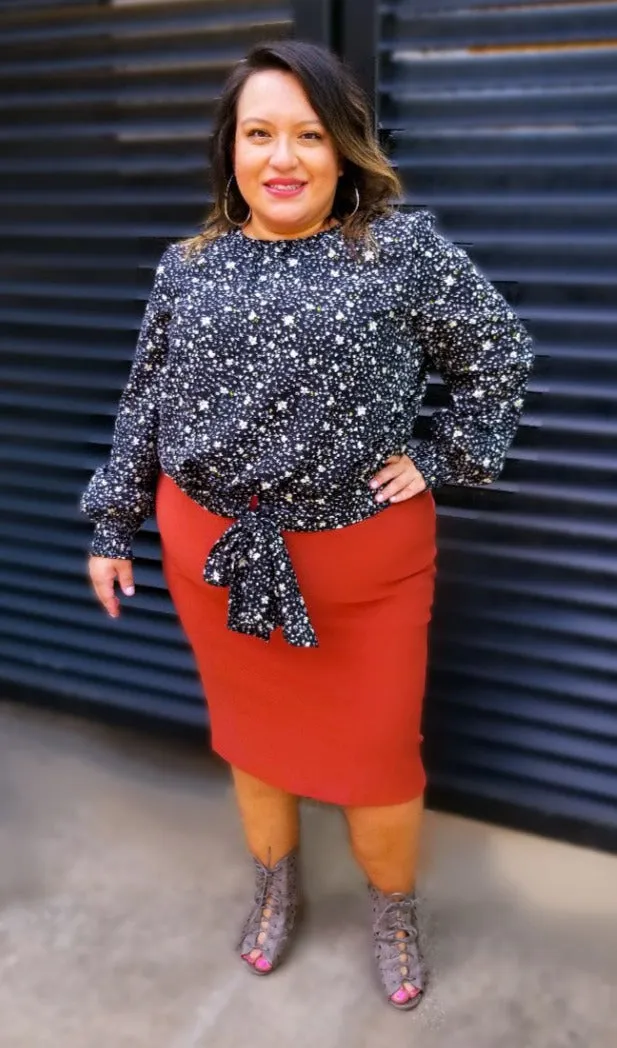 Plus Size Floral Blouse