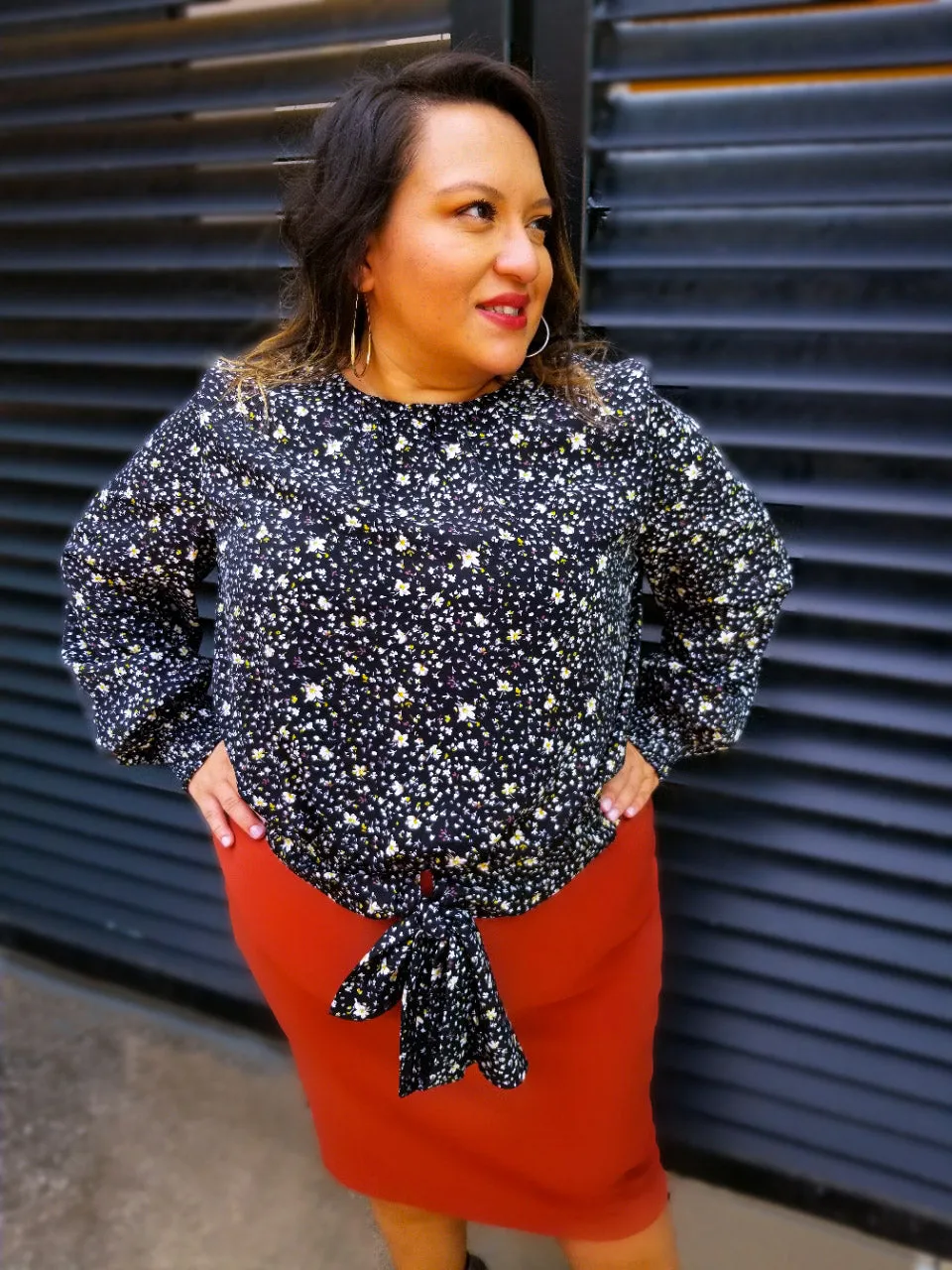 Plus Size Floral Blouse
