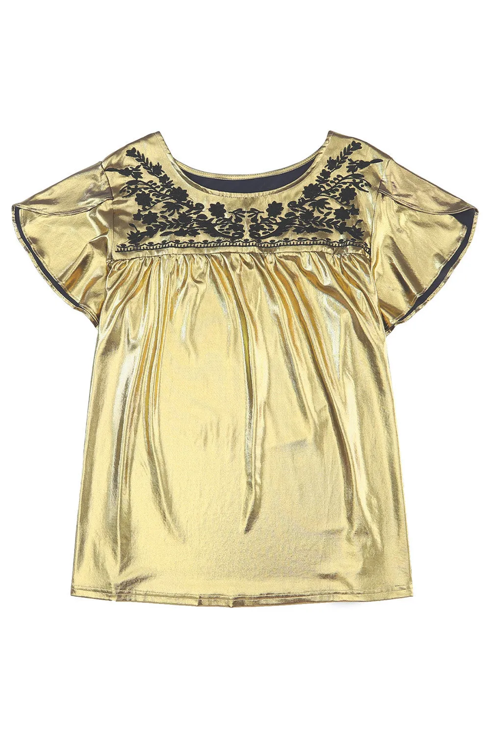 Plus Size Floral Embroidered Top