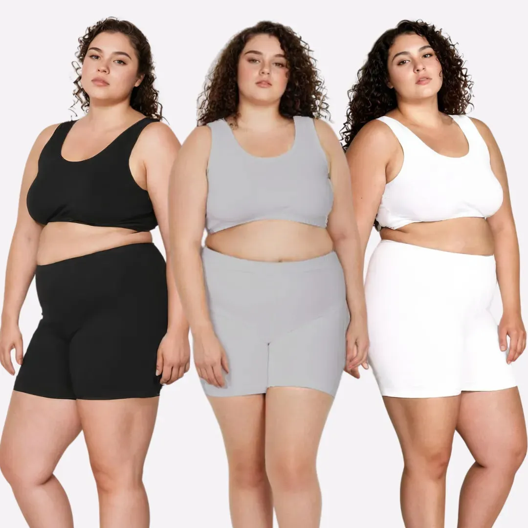 Plus Size Undershorts | High Waist | Full Coverage | Thigh Length | Chafe Free & Itch Free | Pack Of 3