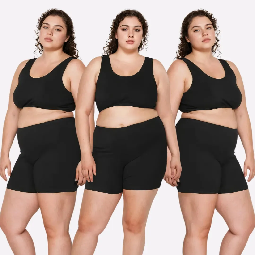 Plus Size Undershorts | High Waist | Full Coverage | Thigh Length | Chafe Free & Itch Free | Pack Of 3