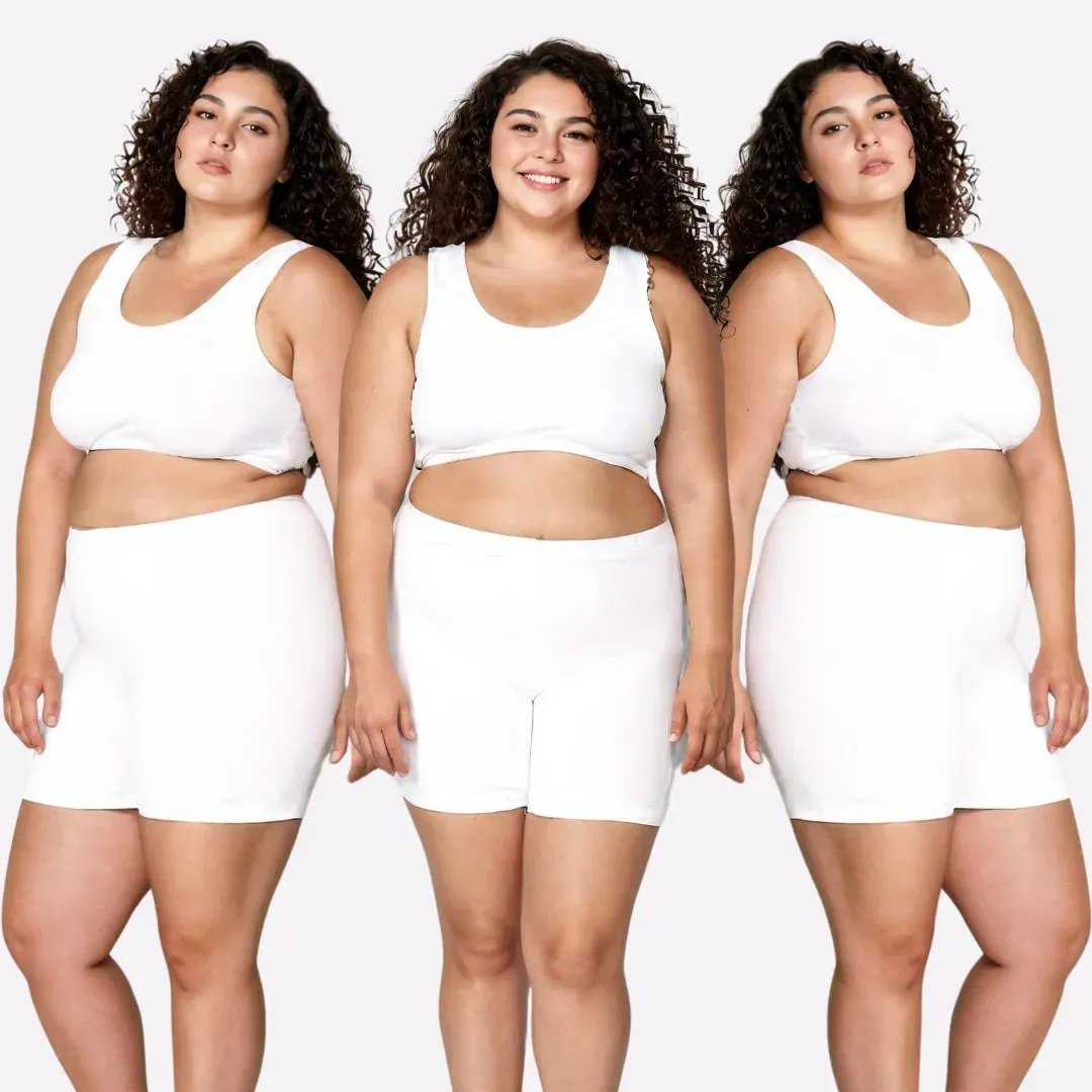 Plus Size Undershorts | High Waist | Full Coverage | Thigh Length | Chafe Free & Itch Free | Pack Of 3