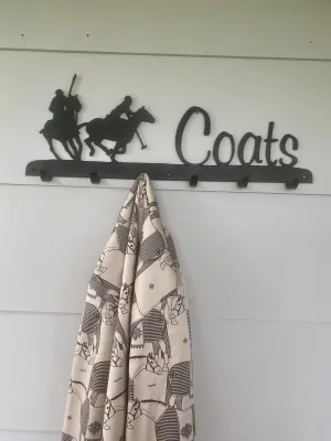 Polo Ponies 6 Hook Coat Rack