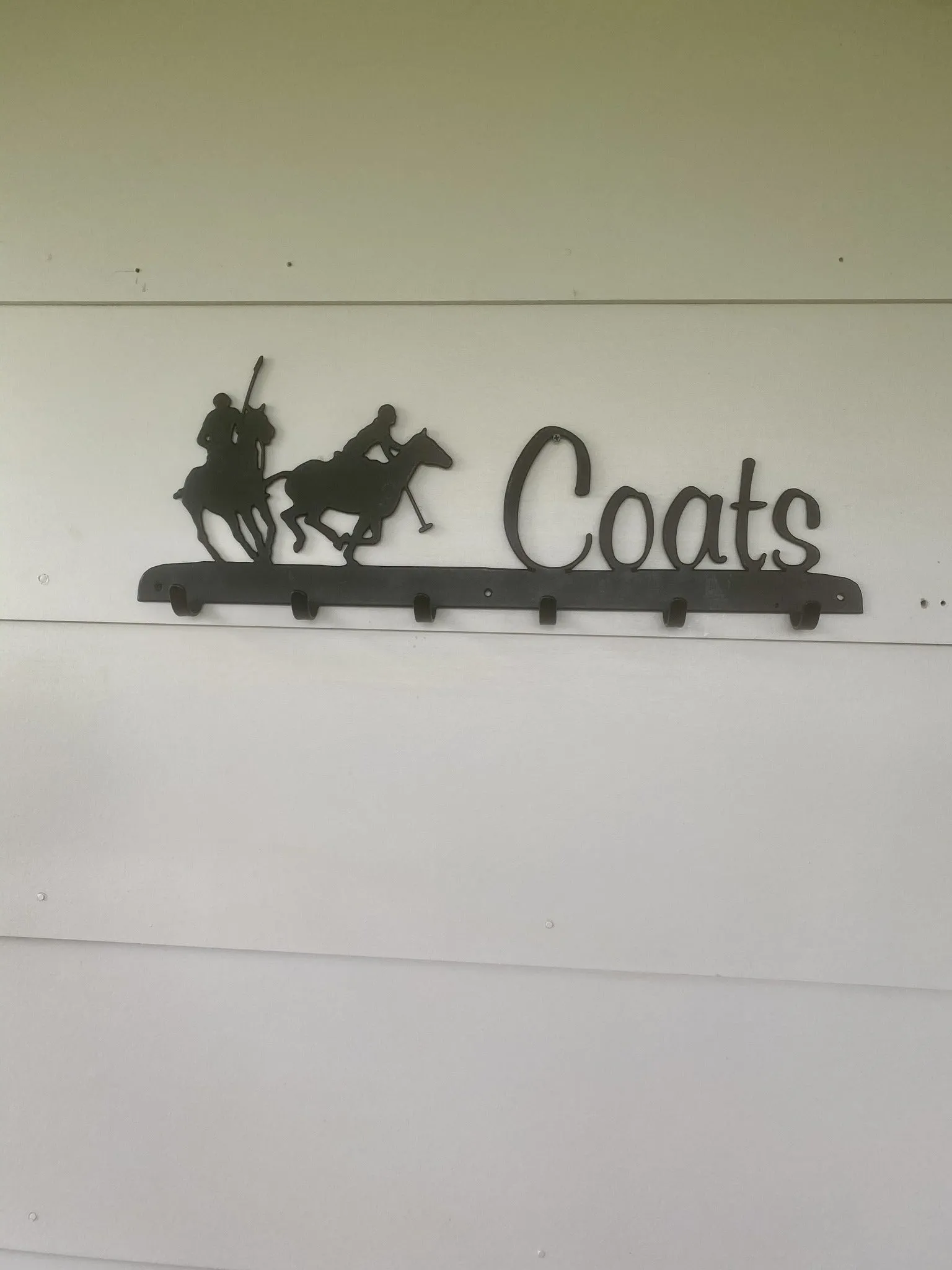 Polo Ponies 6 Hook Coat Rack
