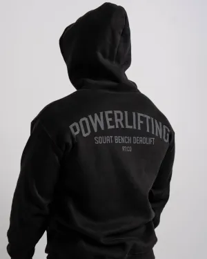 Powerlifting Unisex Non Bar Grip Hoodie - Shadow Stone Black