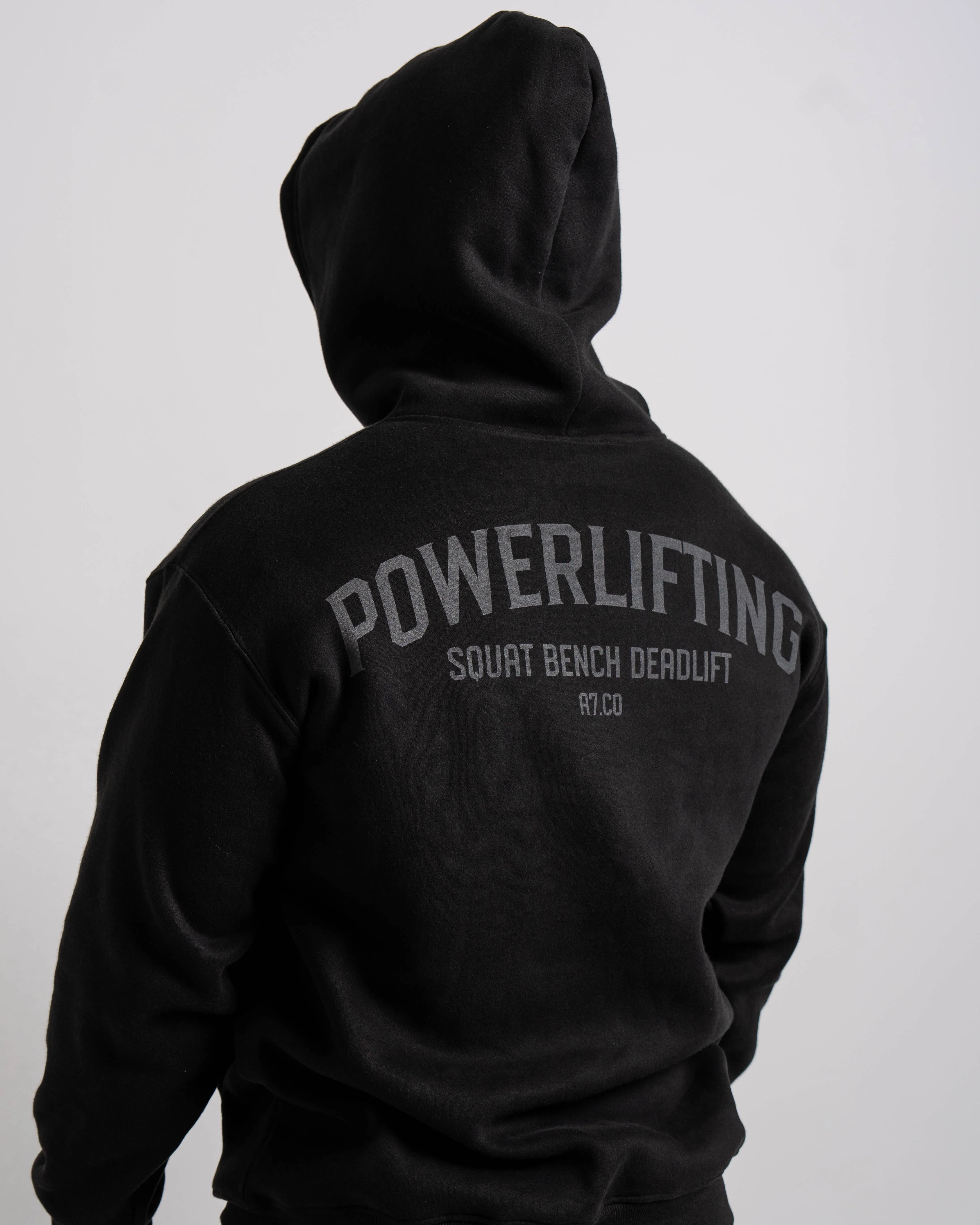 Powerlifting Unisex Non Bar Grip Hoodie - Shadow Stone Black