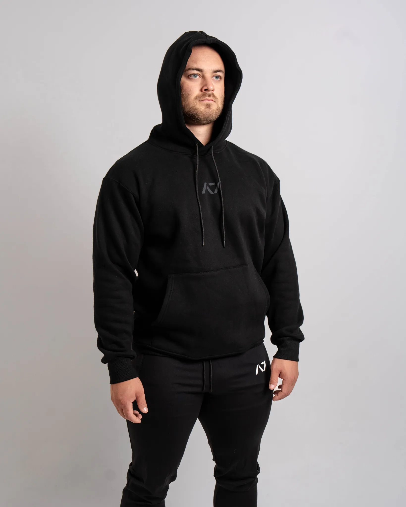 Powerlifting Unisex Non Bar Grip Hoodie - Shadow Stone Black