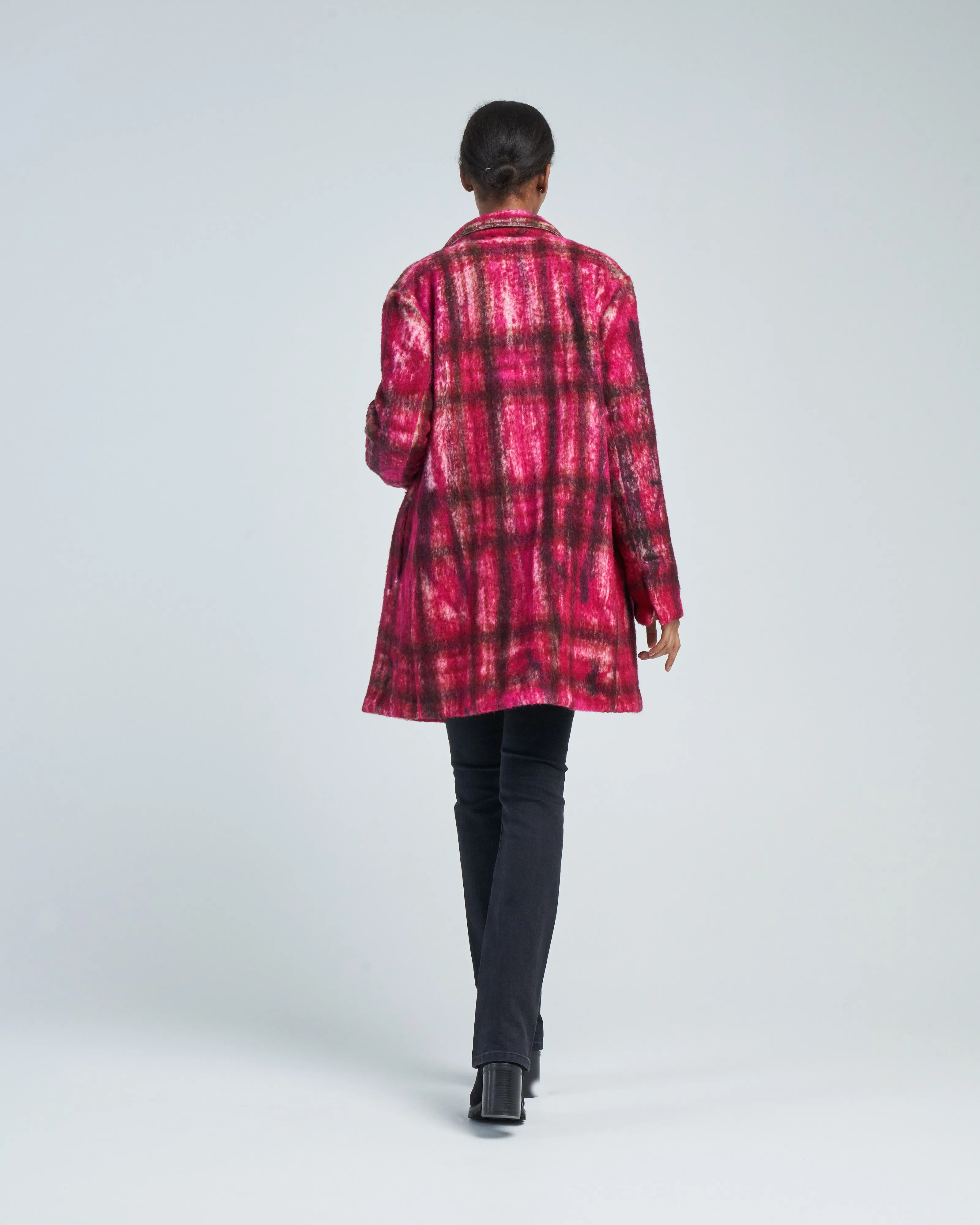 primitive effect tartan short coat