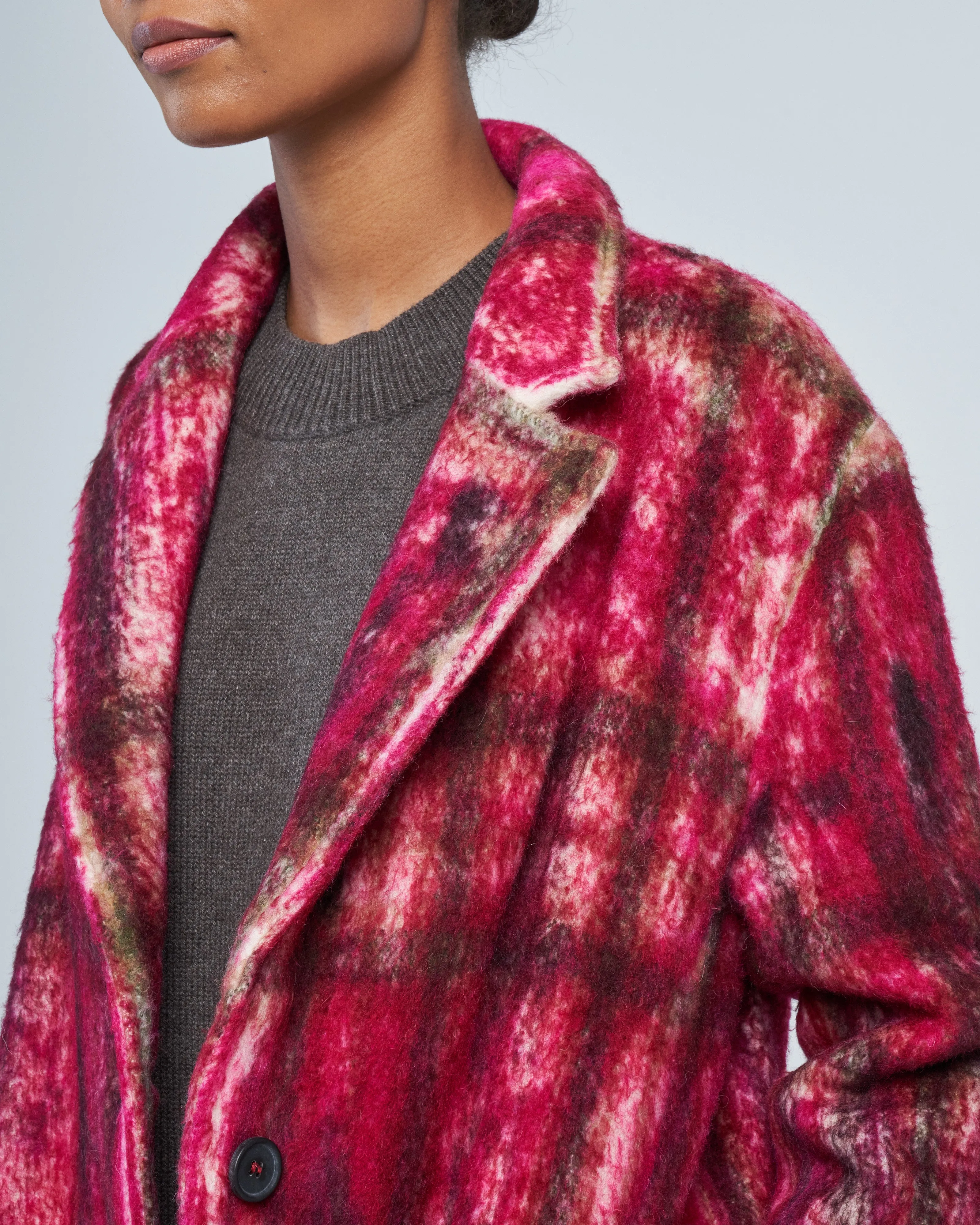 primitive effect tartan short coat