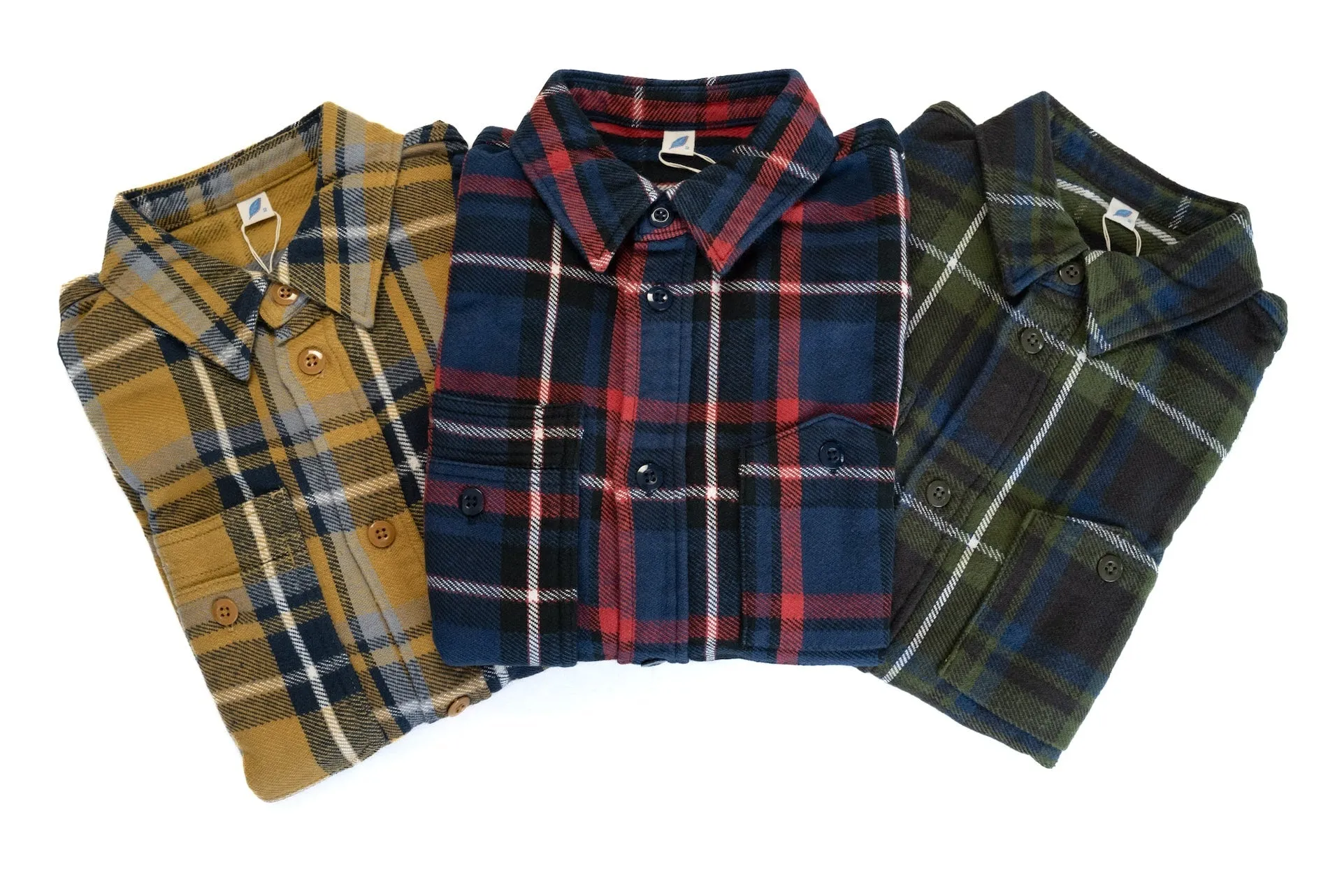 Pure Blue Japan 11oz Raised Flannel Early Workshirt (Camel)