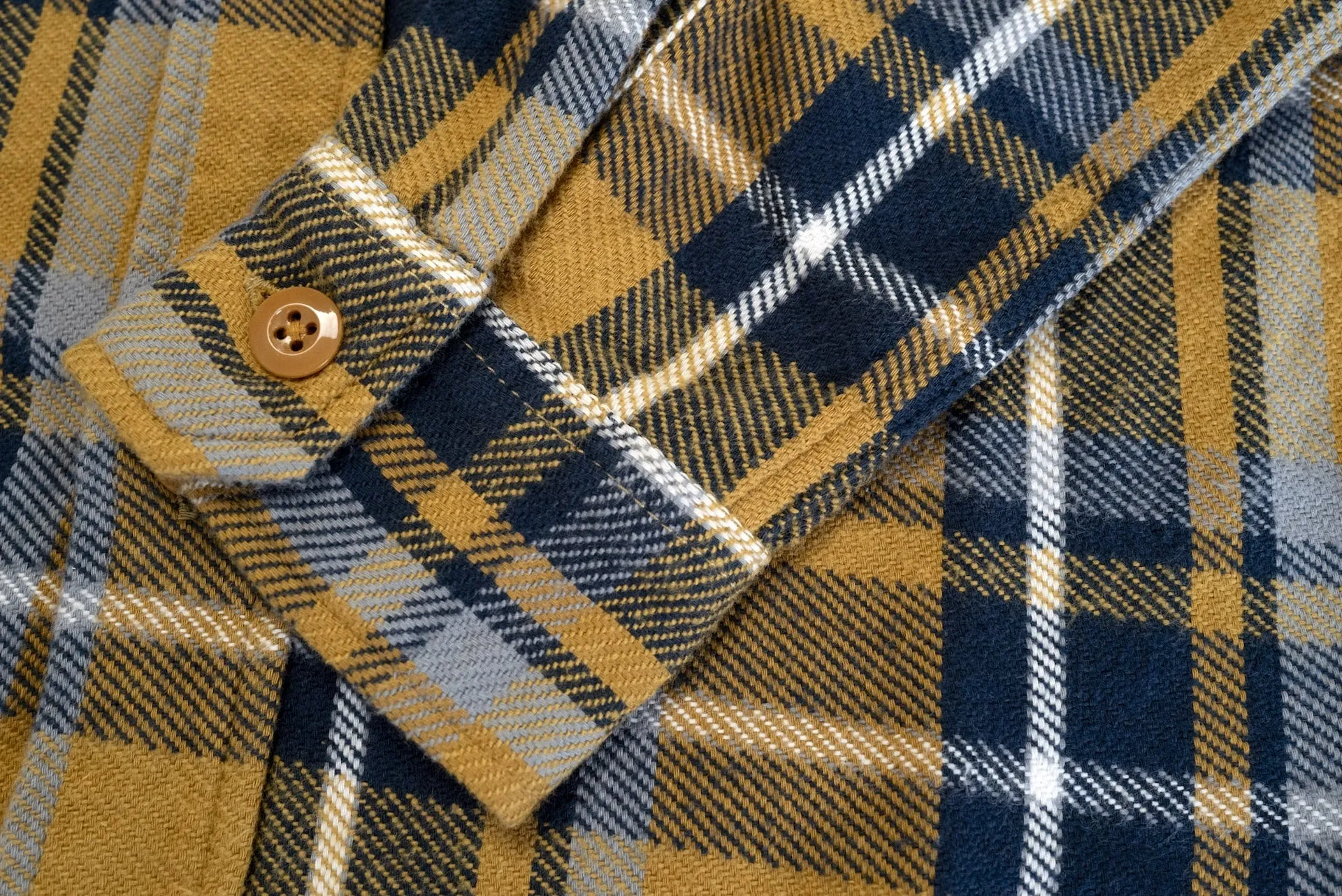 Pure Blue Japan 11oz Raised Flannel Early Workshirt (Camel)
