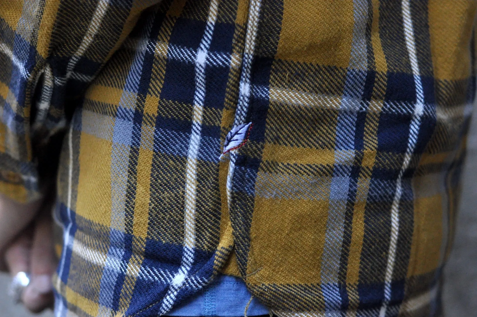 Pure Blue Japan 11oz Raised Flannel Early Workshirt (Camel)