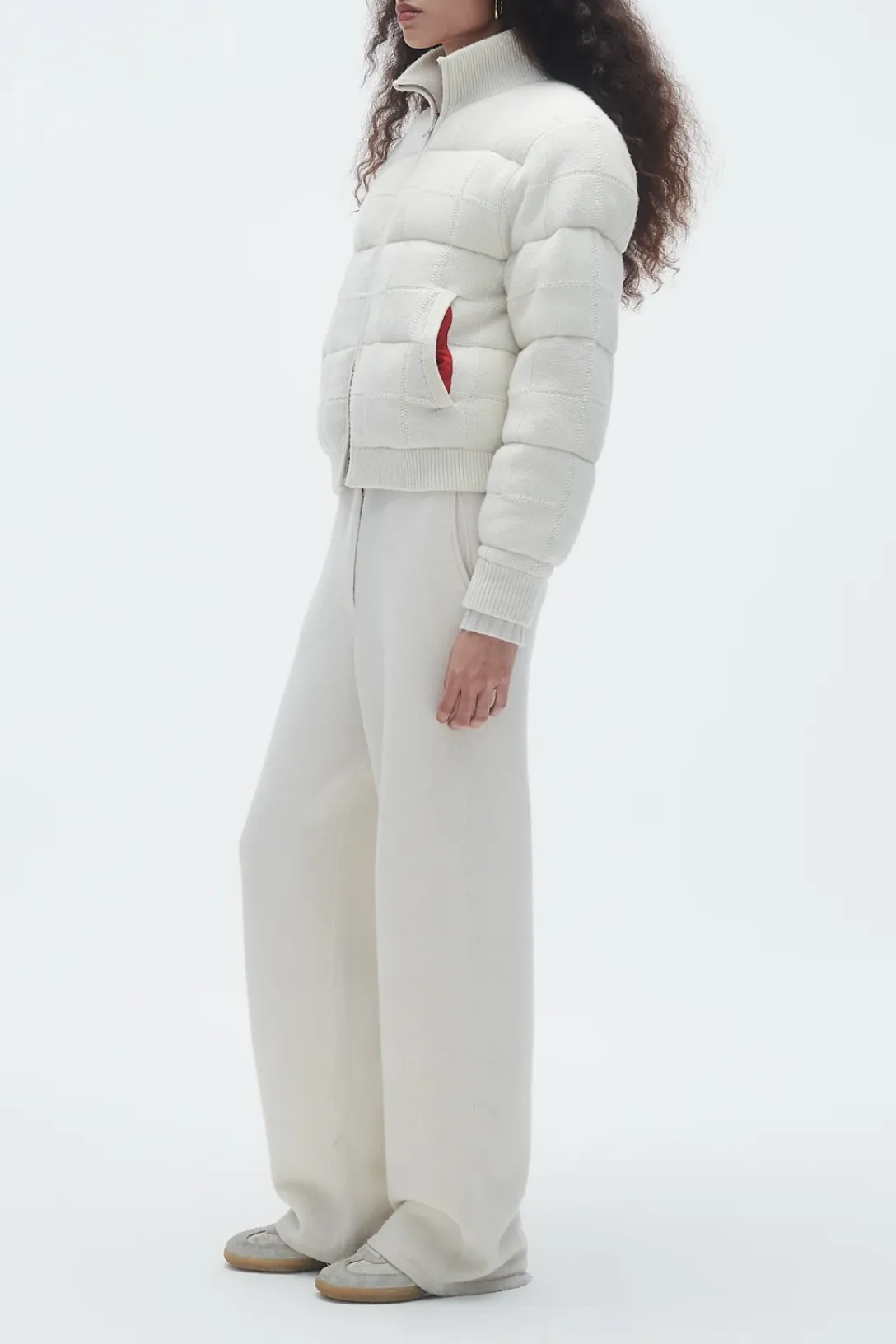 Quilted Puffer Jacket | Cream