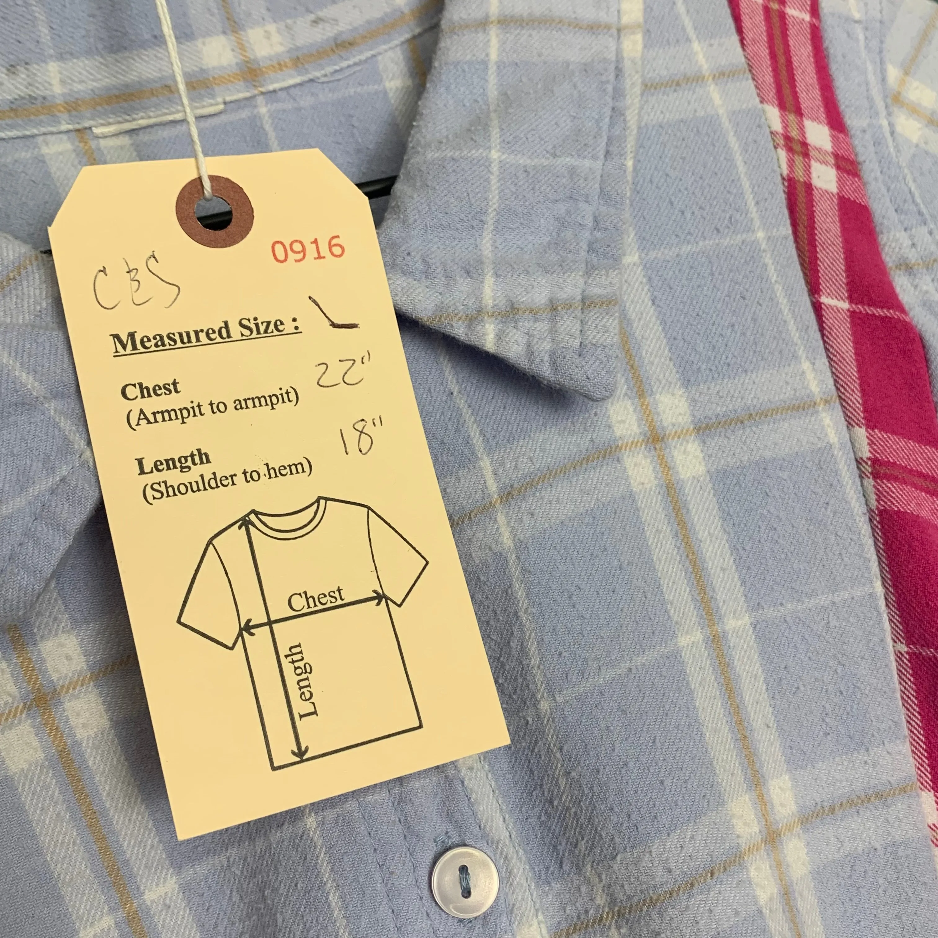 "1 of 1" Plaid Patchwork Flannel Crop (L)