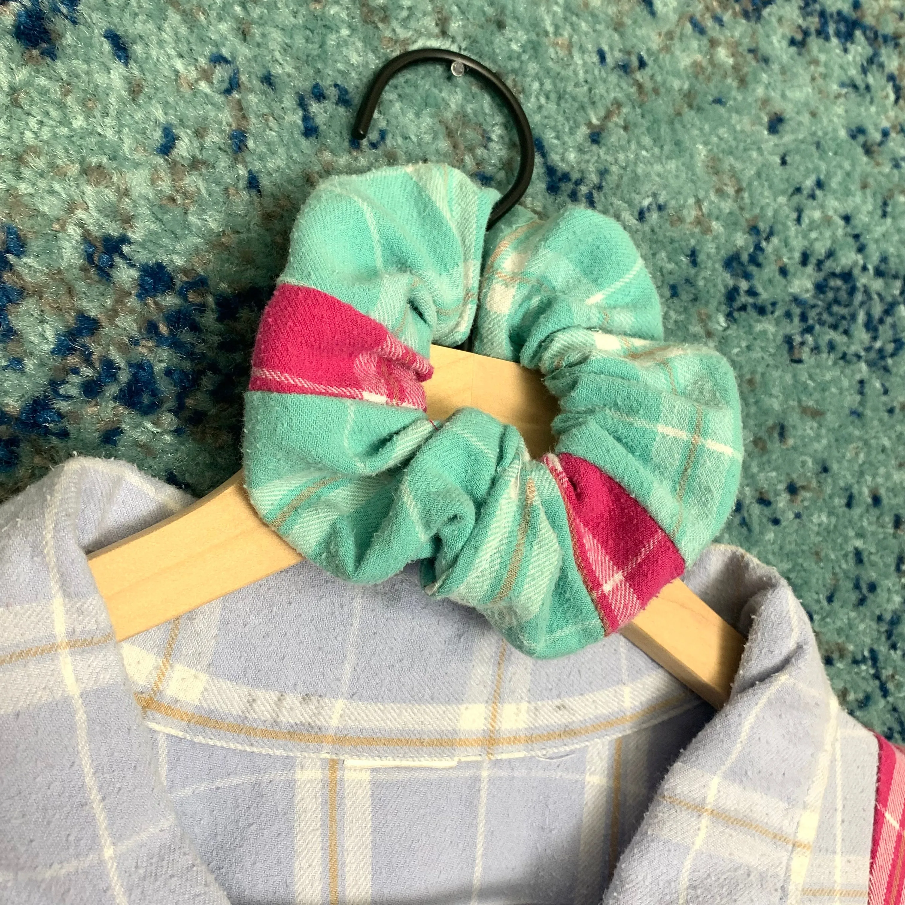 "1 of 1" Plaid Patchwork Flannel Crop (L)