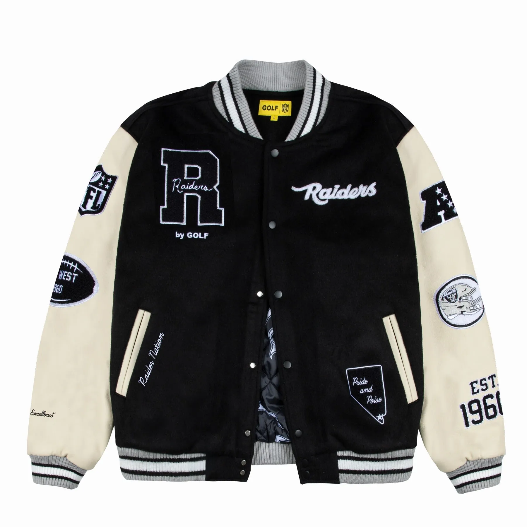 RAIDERS LETTERMAN JACKET by GOLF WANG