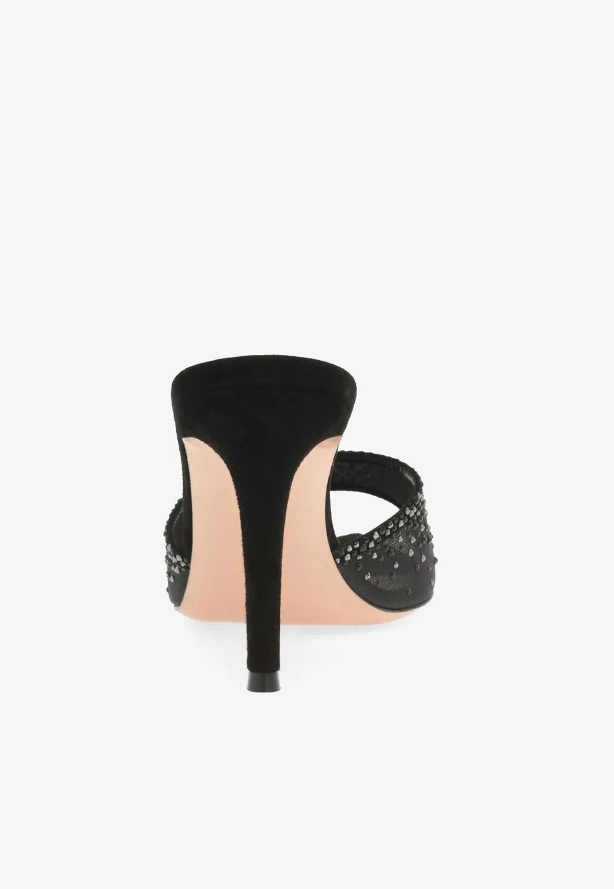 Raina 85 Crystal-Embellished Mules