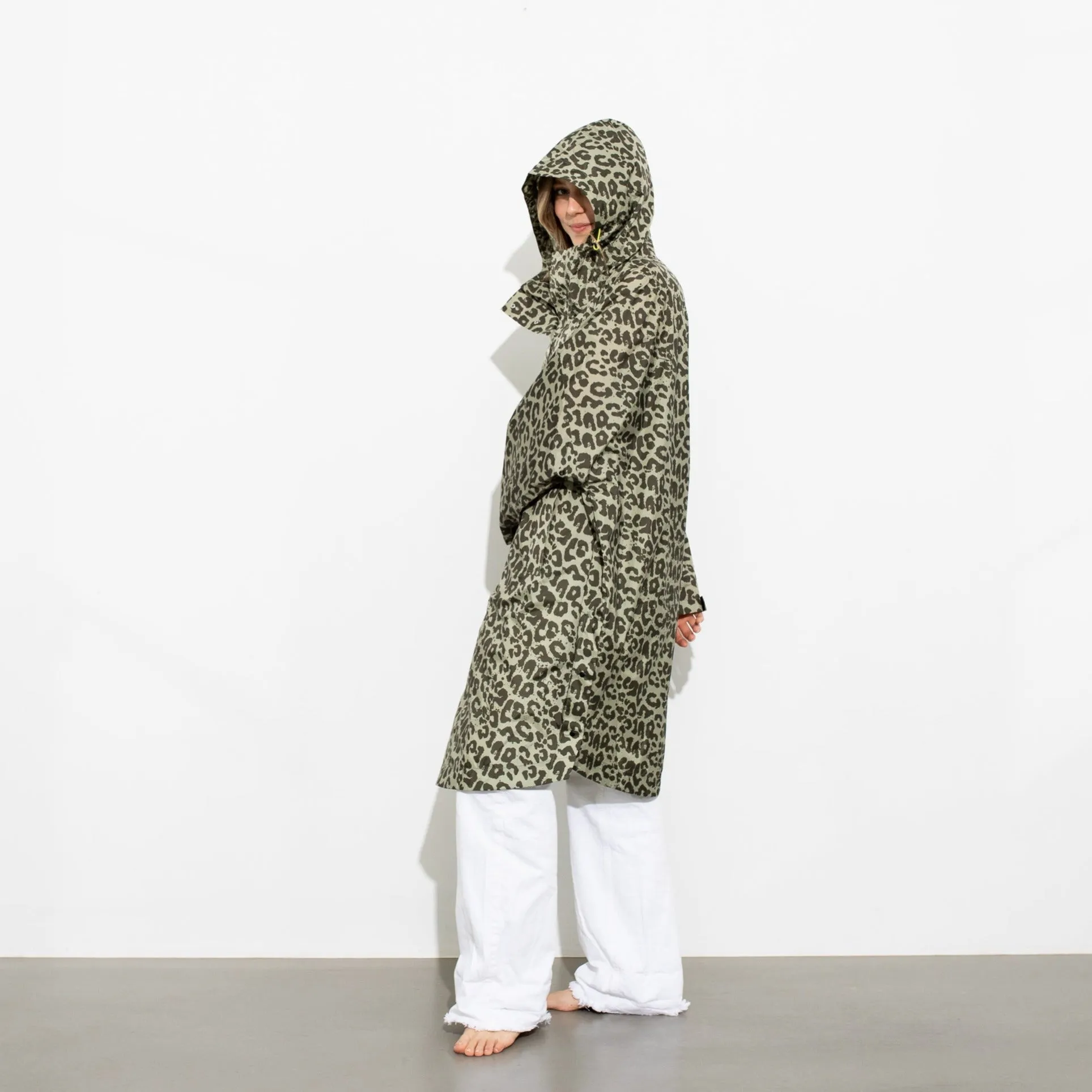 Raincoat leo splashes olive/pale olive