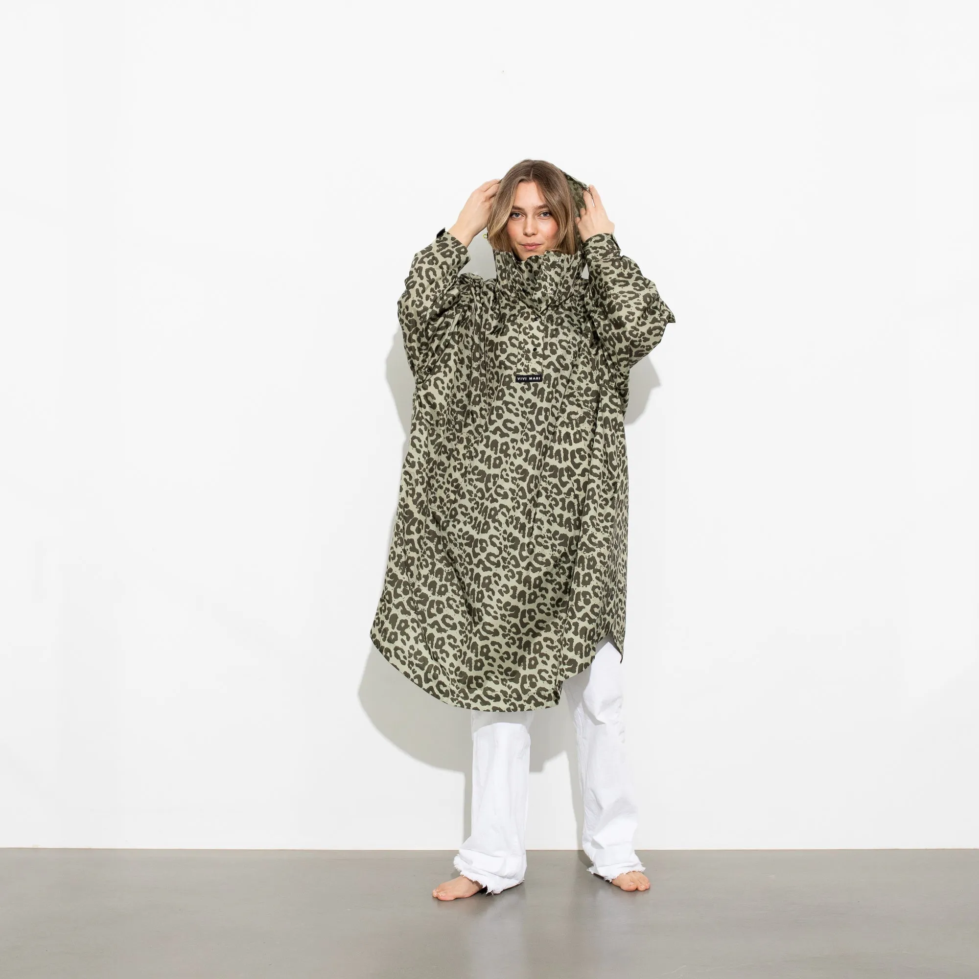 Raincoat leo splashes olive/pale olive