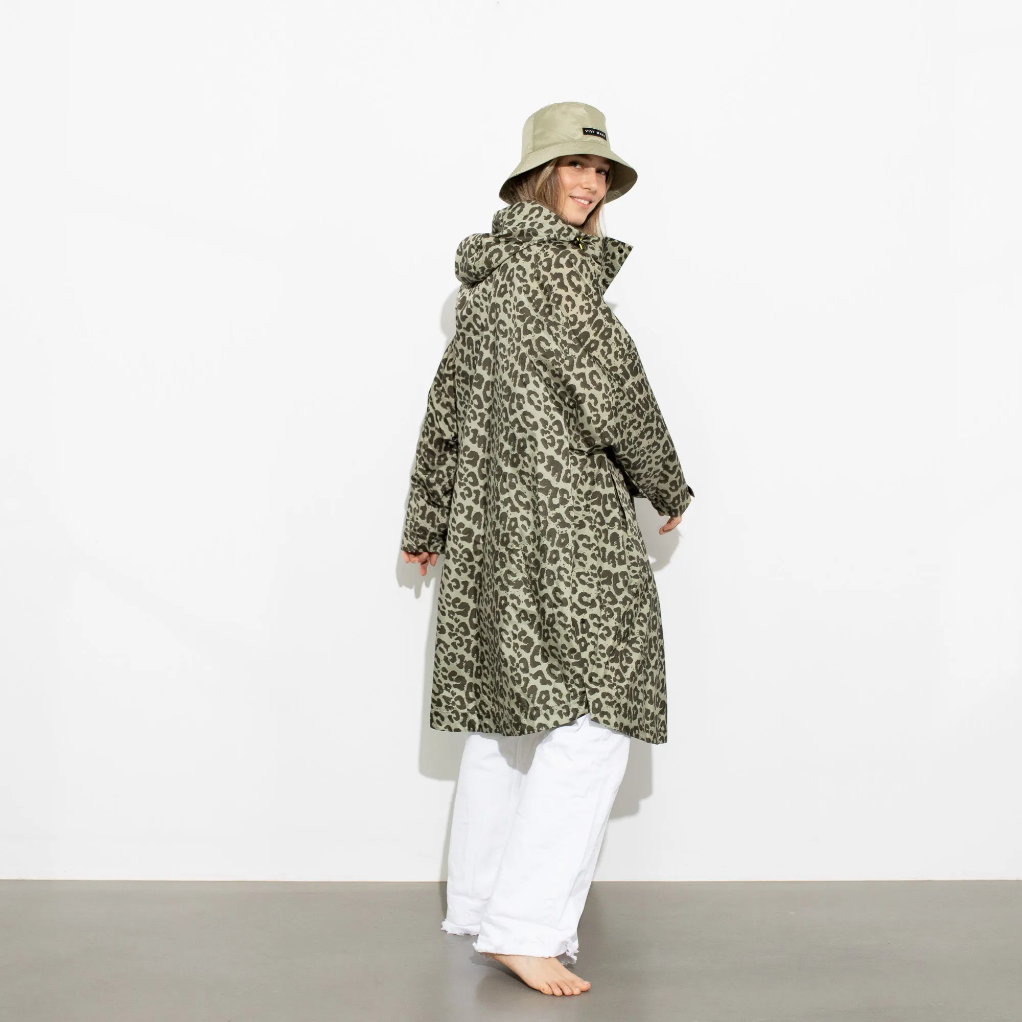 Raincoat leo splashes olive/pale olive