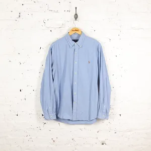 Ralph Lauren Slim Fit Stretch Oxford Shirt - Blue - XL