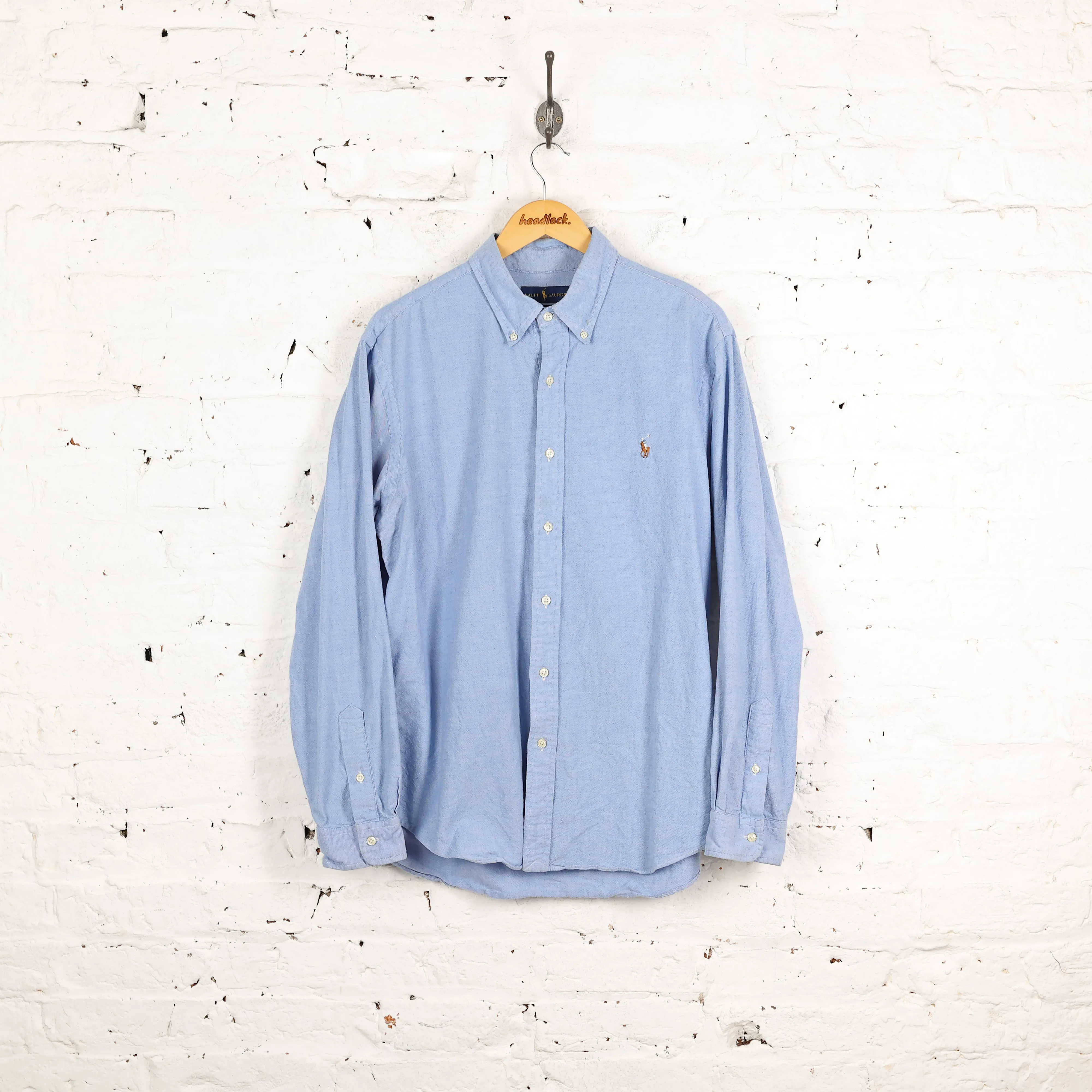 Ralph Lauren Slim Fit Stretch Oxford Shirt - Blue - XL
