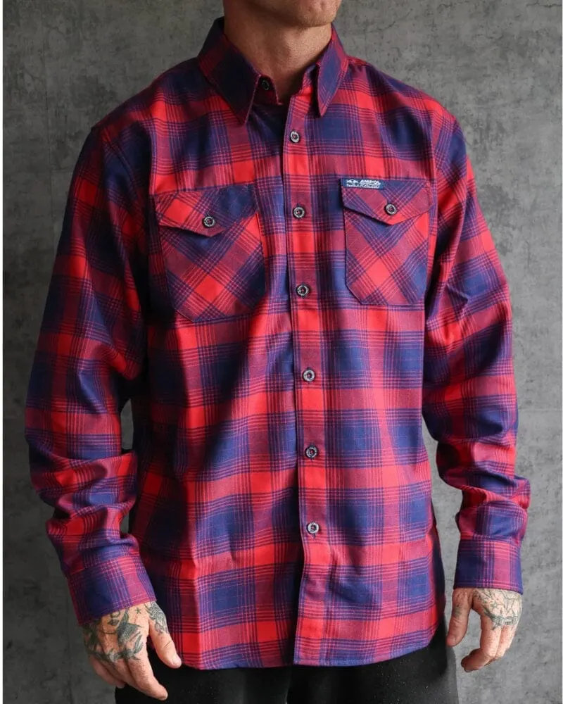Red Bull Ampol Racing Flannel - Red/Blue