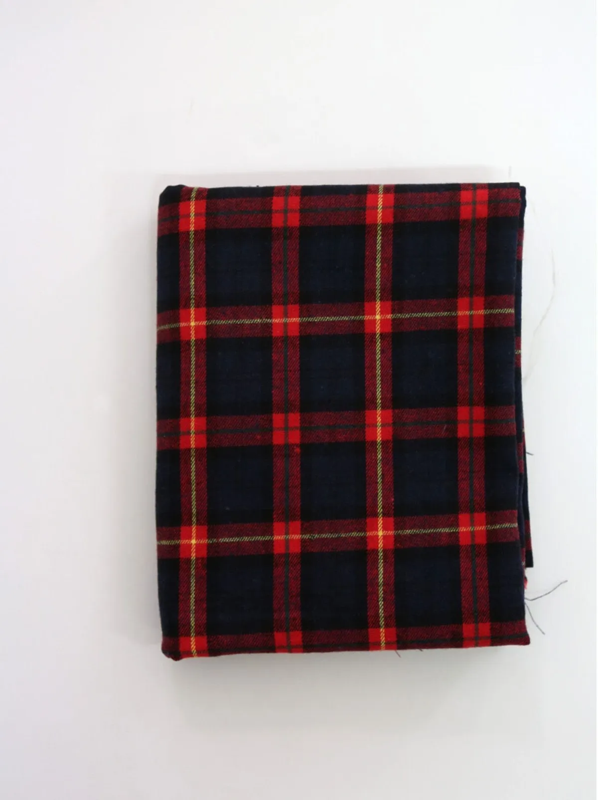 Red Plaid Polyester Christmas Fabric - Quality Korean Christmas Checkered Fabric - By the Yard /51789