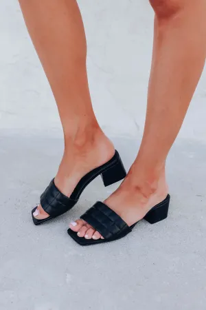 Retro Squared Toe Slides - Black