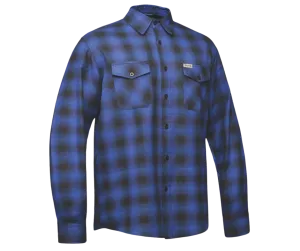 Revolution Gear Plaid Blue and Black Flannel Shirt