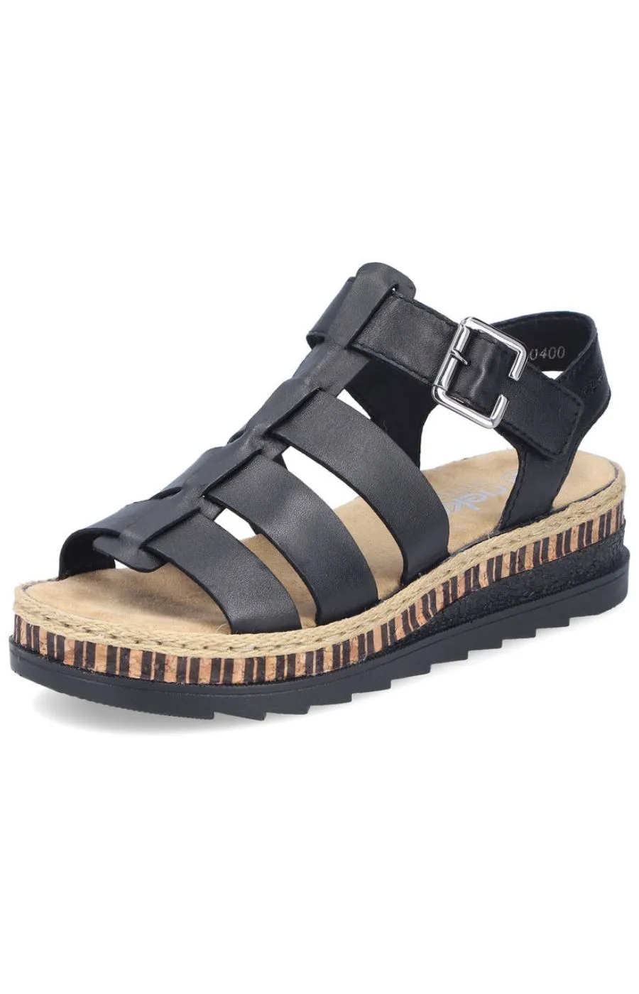 Rieker Black Strap Sandal