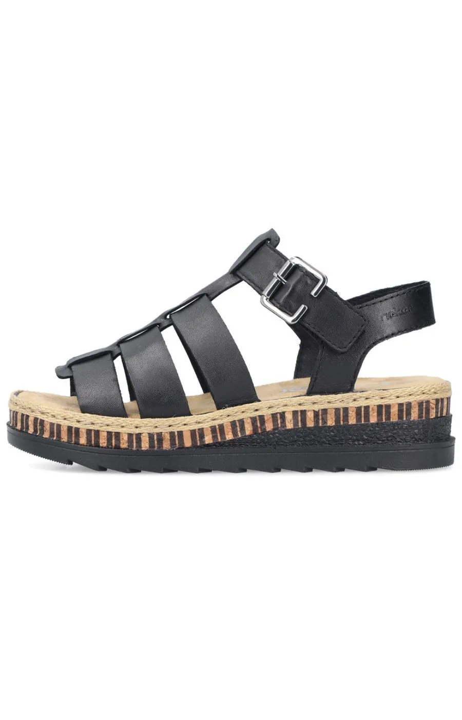 Rieker Black Strap Sandal