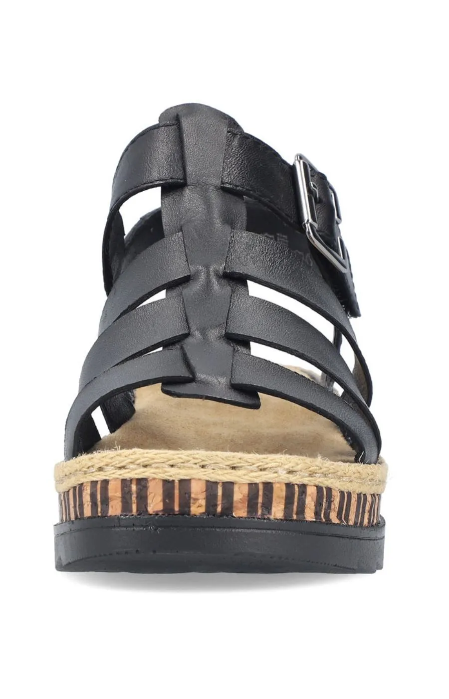 Rieker Black Strap Sandal