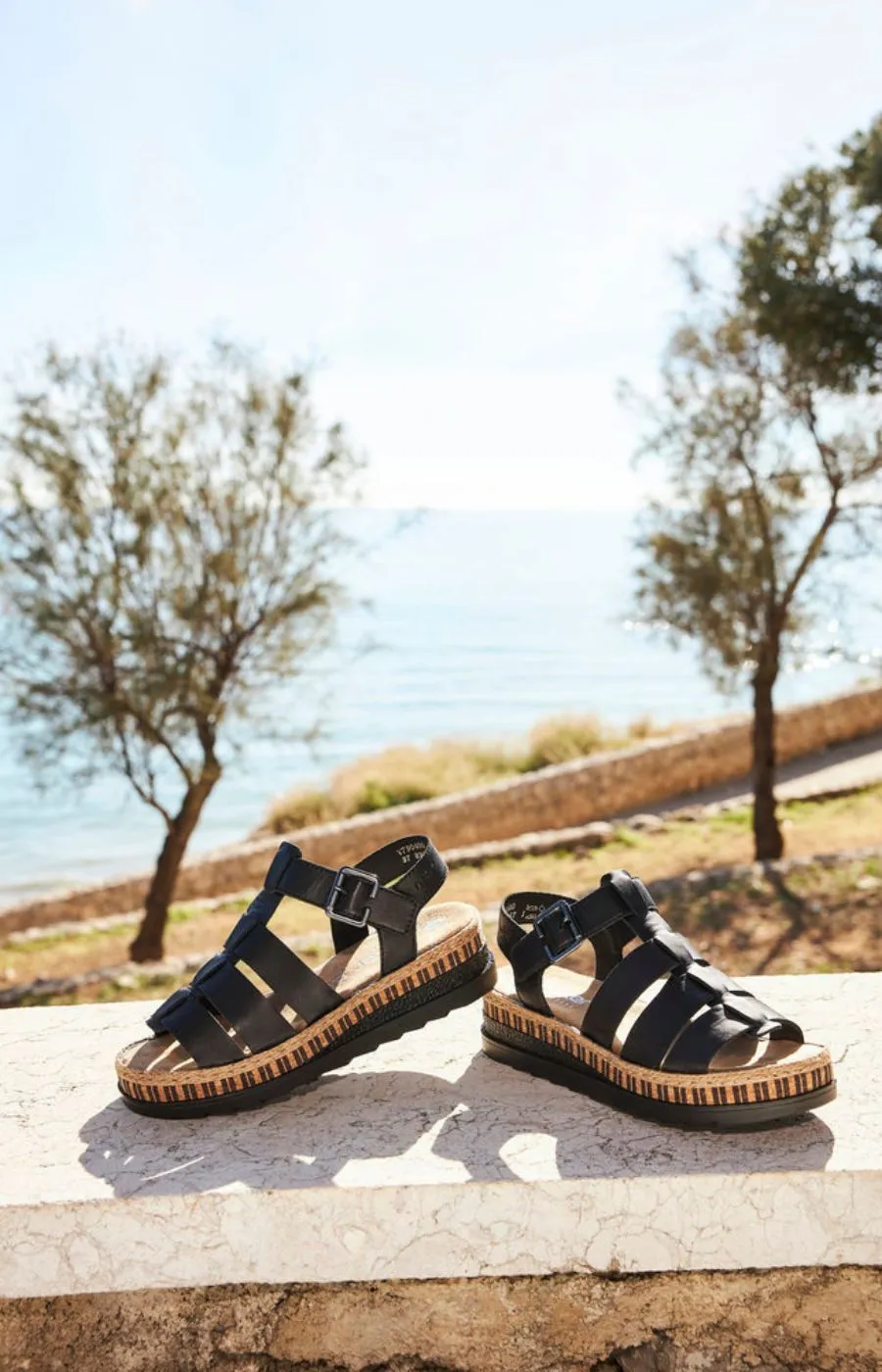Rieker Black Strap Sandal