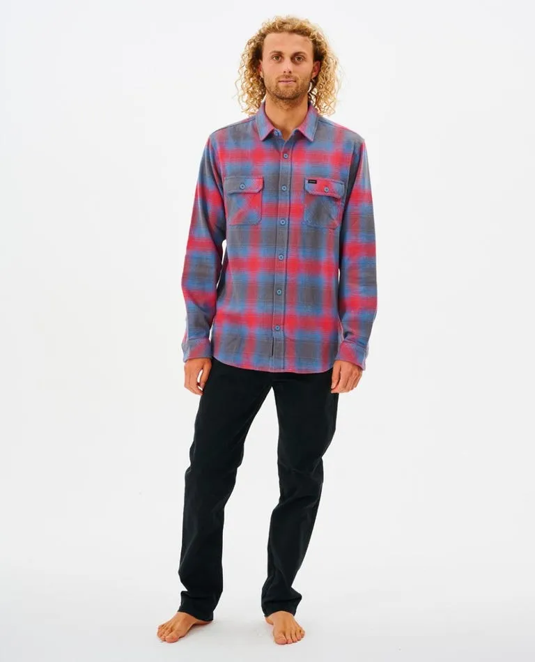 Rip Curl Count Flannel L/S Shirt-Blue Gum