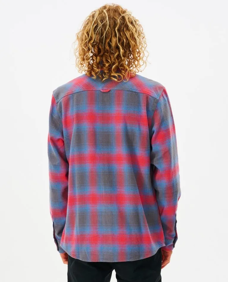 Rip Curl Count Flannel L/S Shirt-Blue Gum