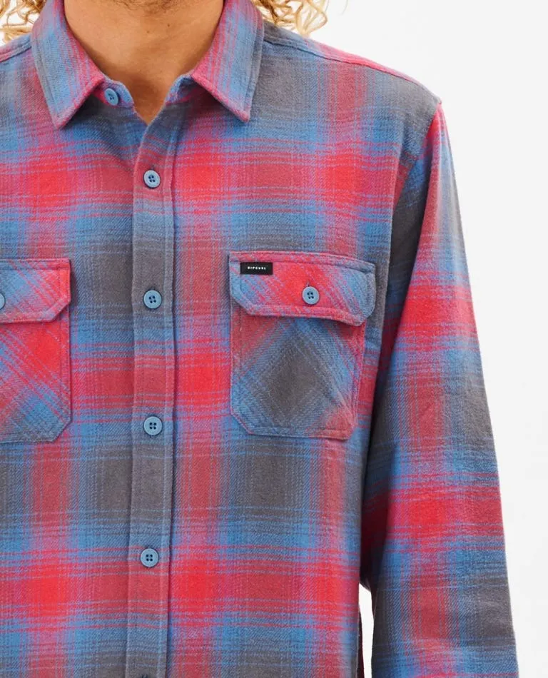 Rip Curl Count Flannel L/S Shirt-Blue Gum