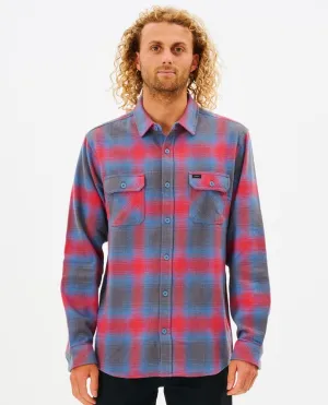 Rip Curl Count Flannel L/S Shirt-Blue Gum