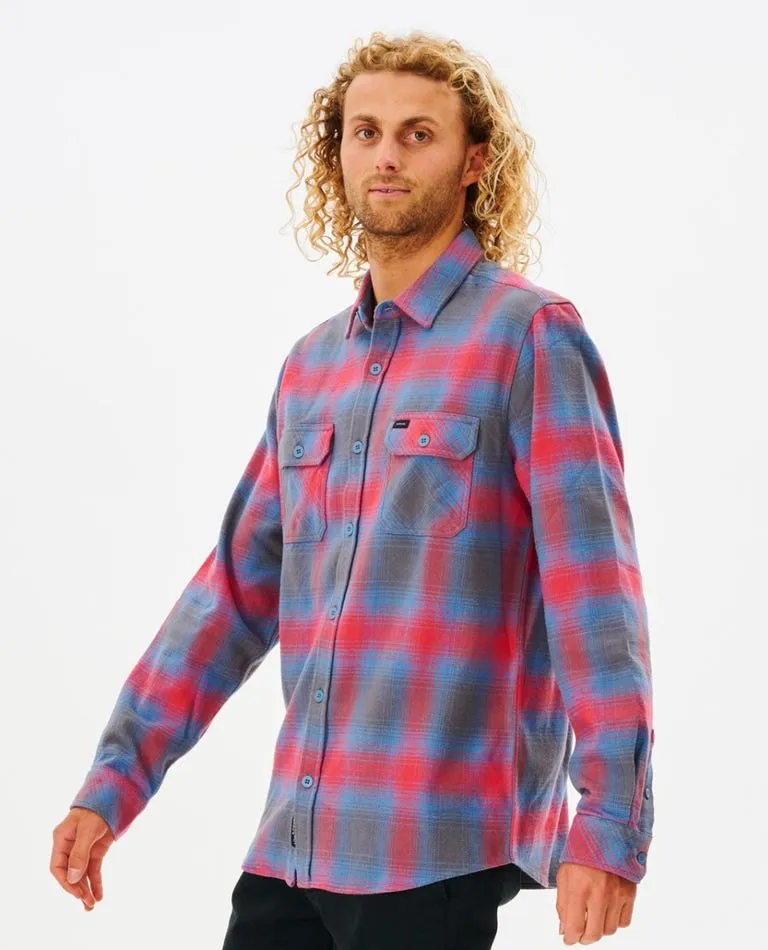 Rip Curl Count Flannel L/S Shirt-Blue Gum