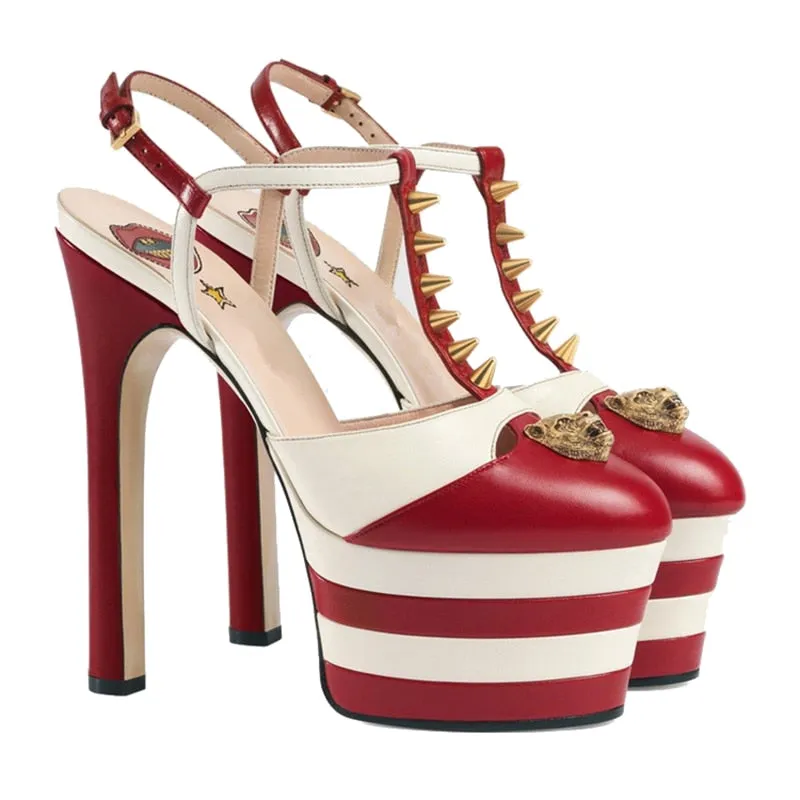 Rivet 16cm Platform High Quality Shoes
