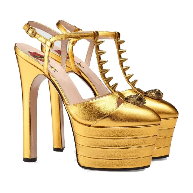 Rivet 16cm Platform High Quality Shoes