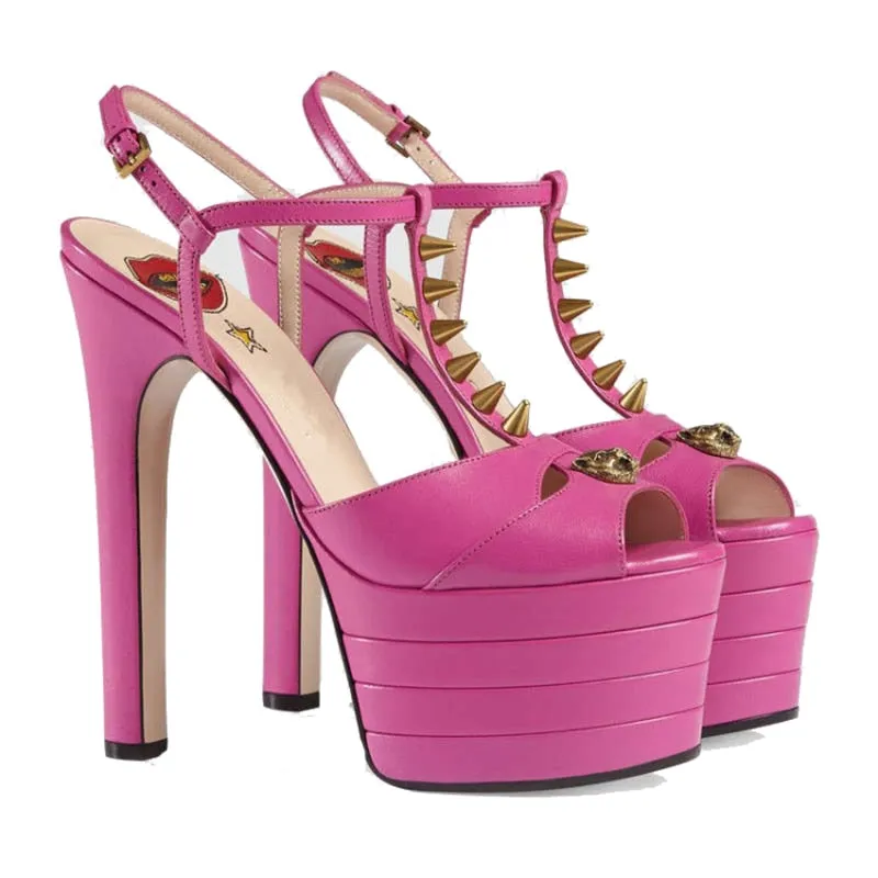 Rivet 16cm Platform High Quality Shoes