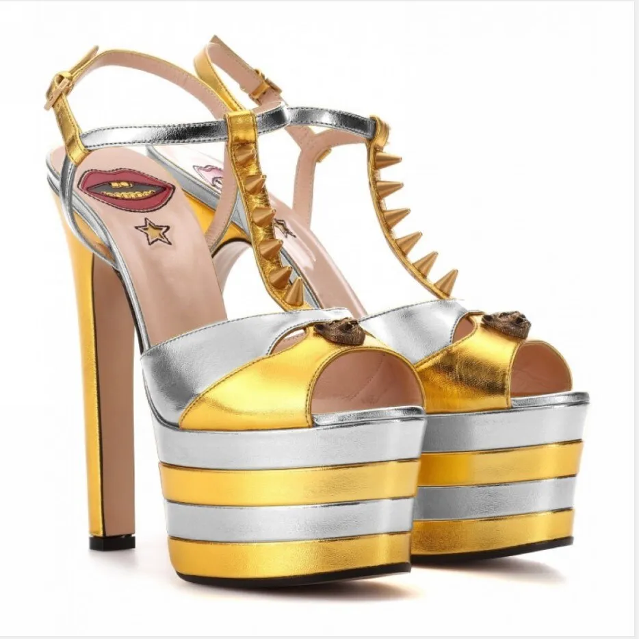 Rivet 16cm Platform High Quality Shoes