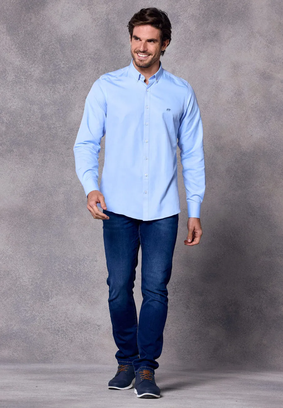 Rivet & Denim Oxford Shirt | Sky