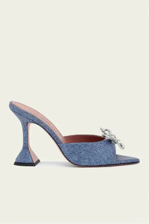 Rosie Slipper Heeled Sandals in Blue